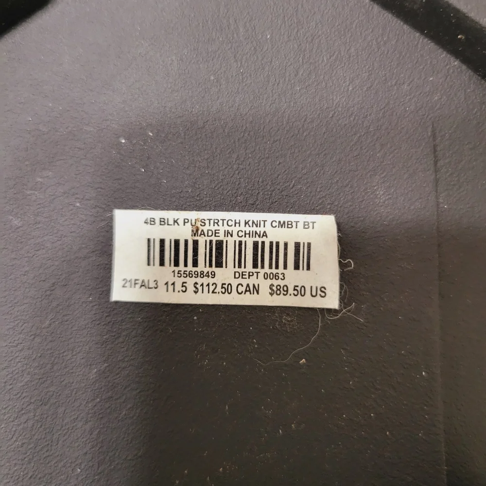 Black Lace-Up Knee-High Combat Boots NWOT - Picture 8 of 8